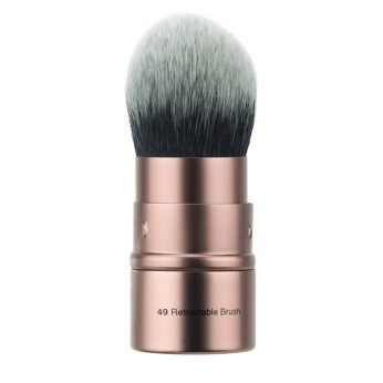 Retractable make up brush, synthetic hair