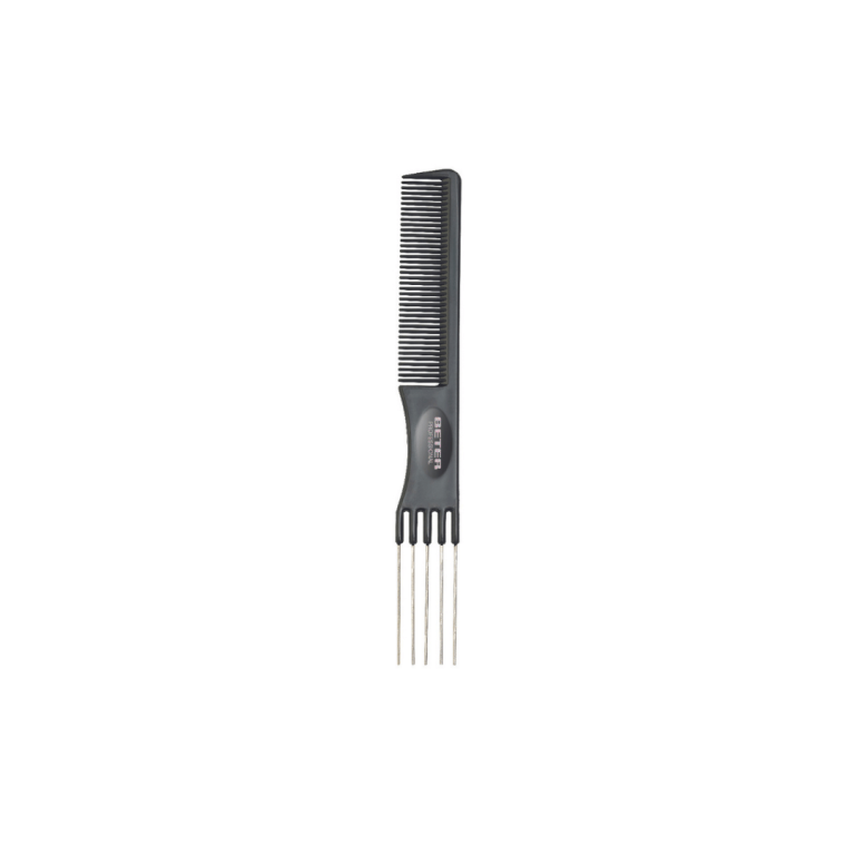 Professional teasing comb, handle with 5 prongs